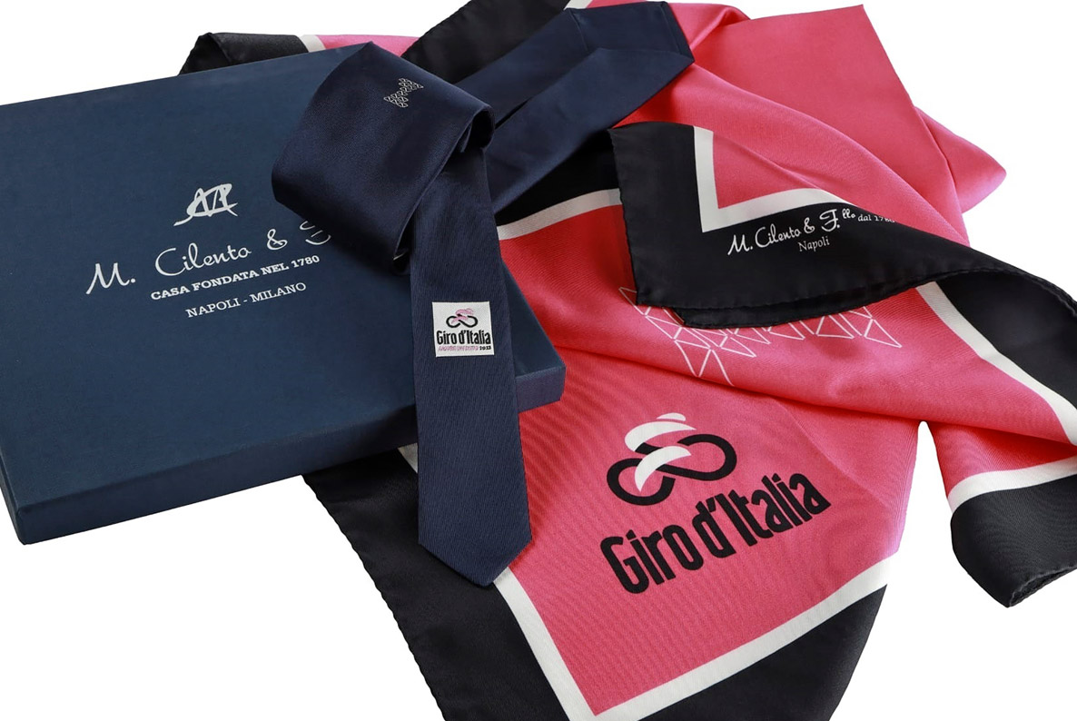 Cilento 1780 Cravatta e foulard per il giro italia 2023