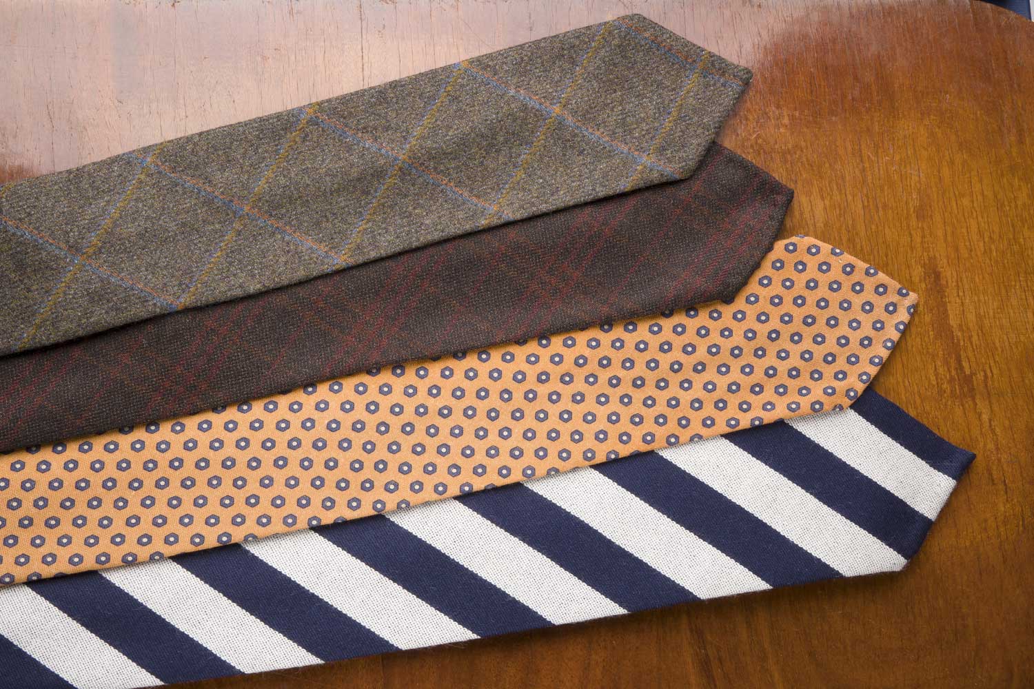 Cravatte cachemire, lana e maglia