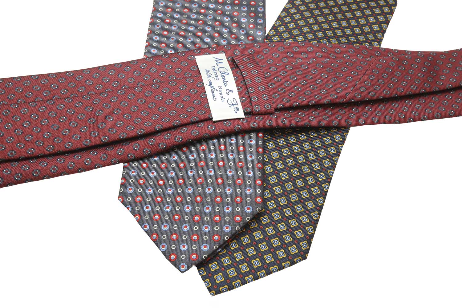 Cravatte seta sette pieghe